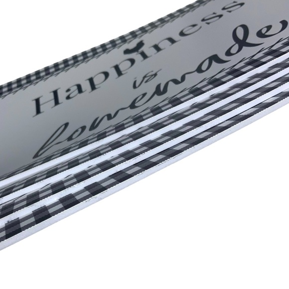 Placemats Farmhouse Rooster Chicken Buffalo Check Four Plaid 12 x 18 Black White - Picture 3 of 14